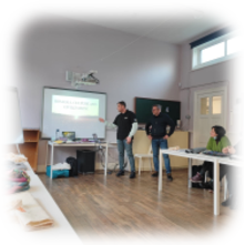 Sală de curs în timpul unei activități Erasmus+